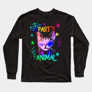 Cat Party Animal Long Sleeve T-Shirt